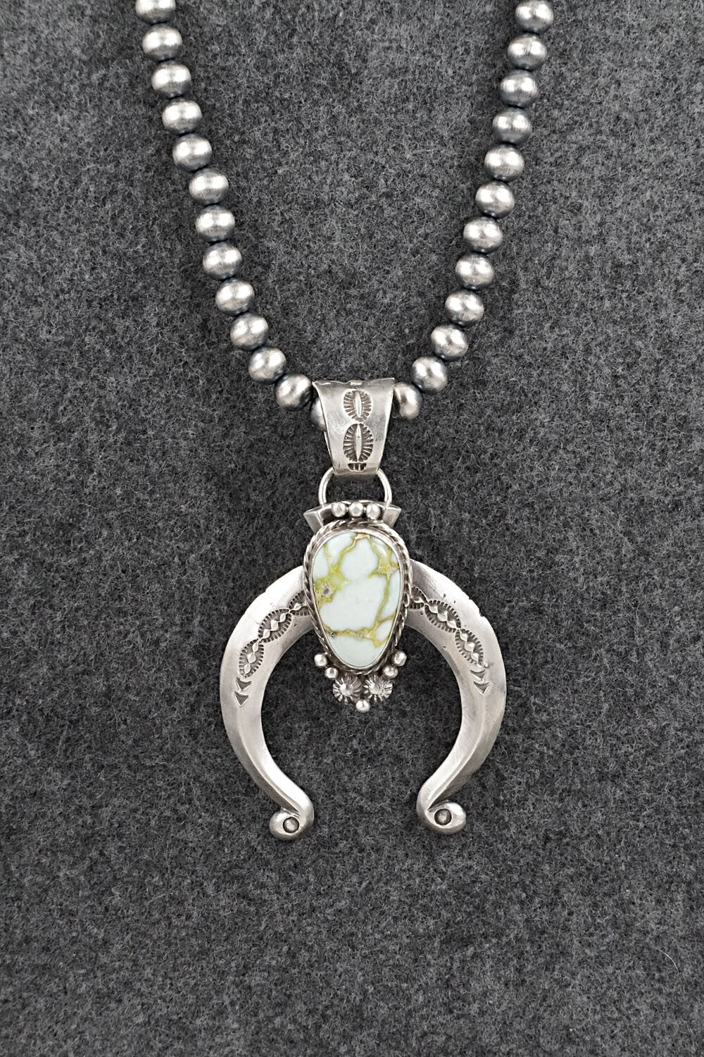 Variscite & Sterling Silver Necklace - Samuel Yellowhair