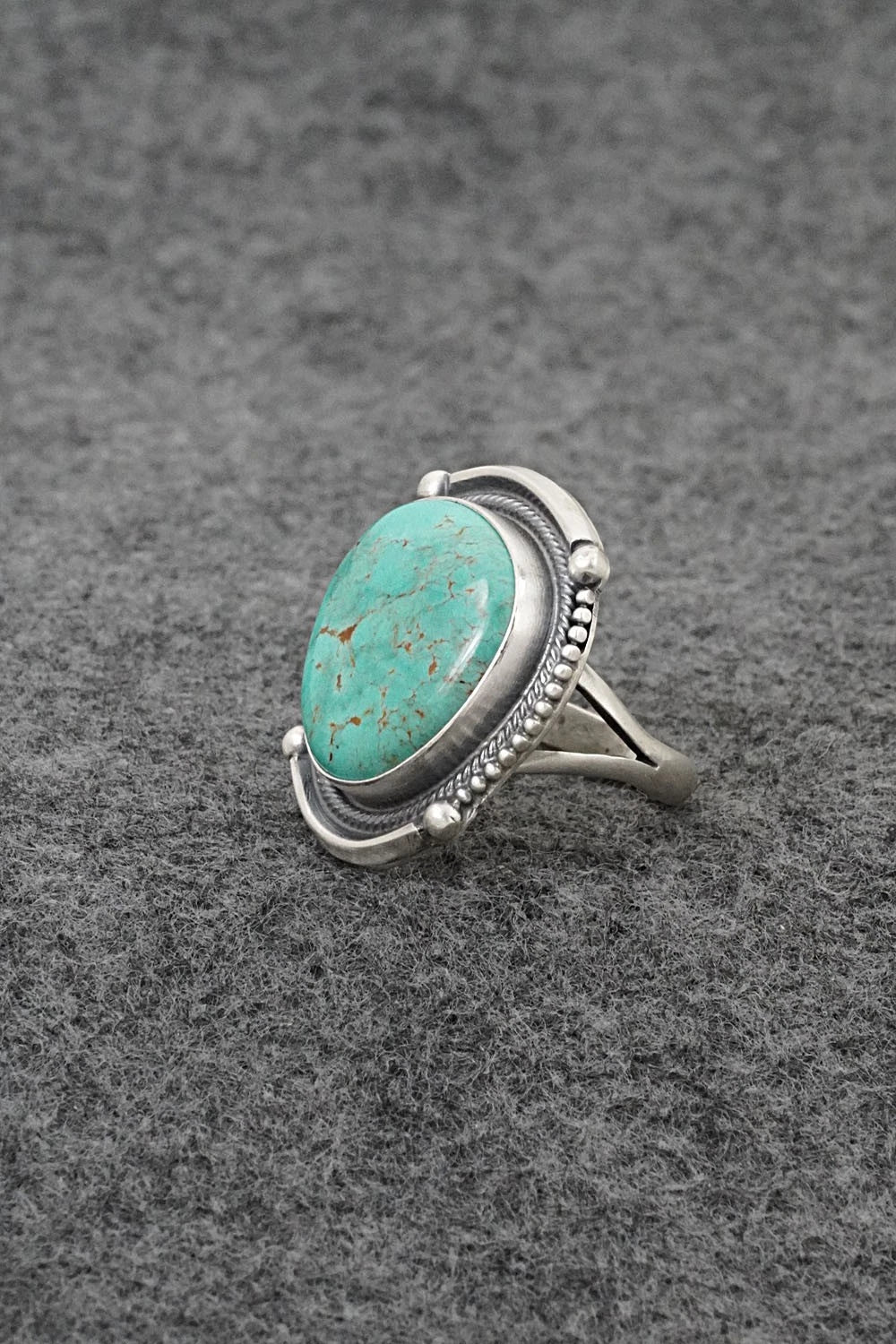Turquoise & Sterling Silver Ring - Bobby Johnson - Size 7