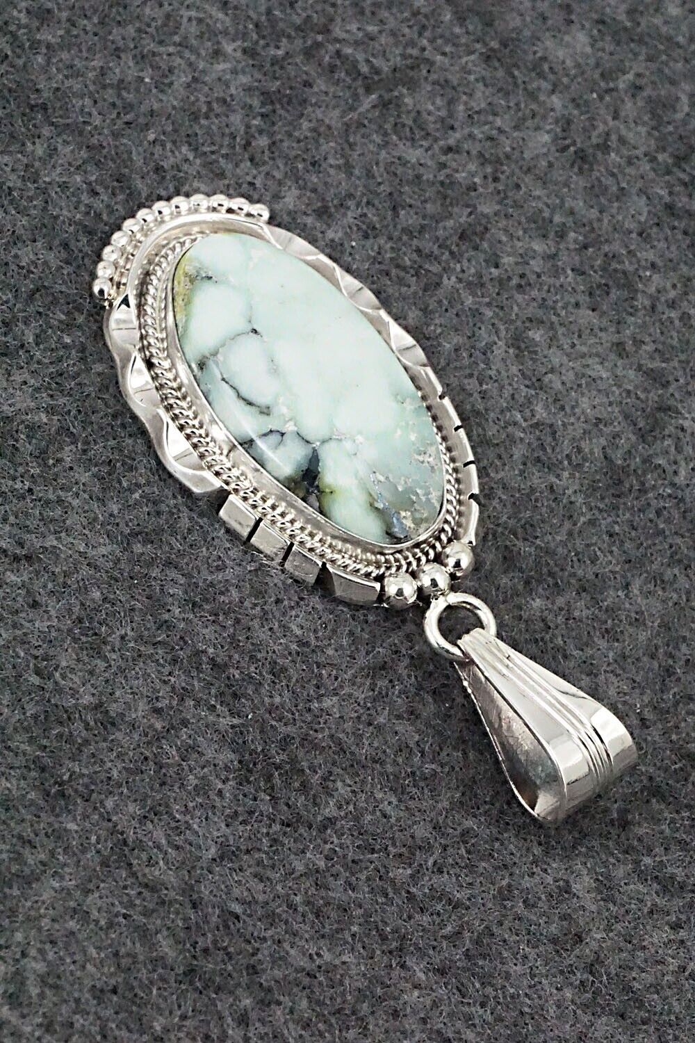 Variscite & Sterling Silver Pendant - Samuel Yellowhair
