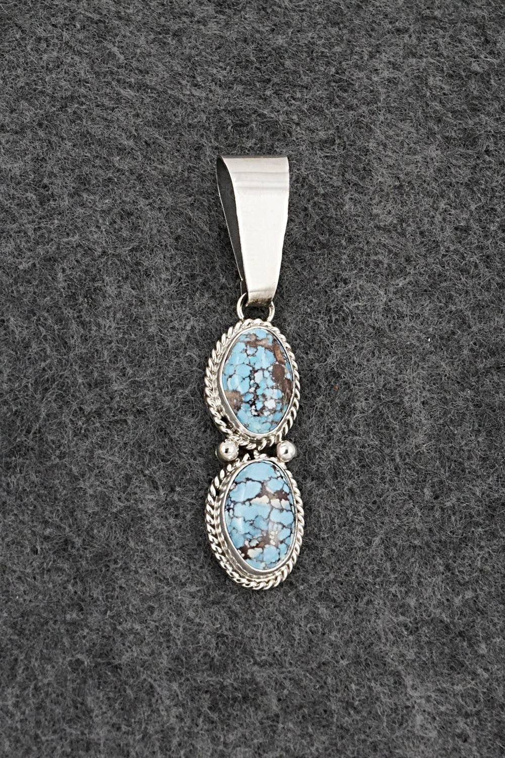 Turquoise & Sterling Silver Pendant - Eugene Gruber