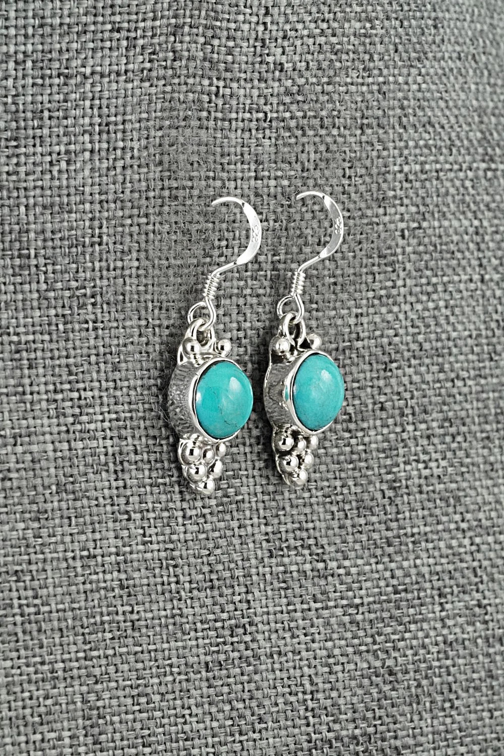 Turquoise & Sterling Silver Earrings - Isabell Yazzie
