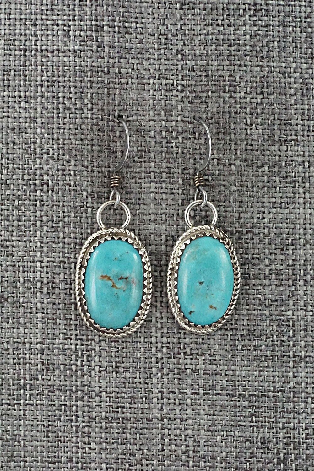 Turquoise & Sterling Silver Earrings - Ernest Hawthorne