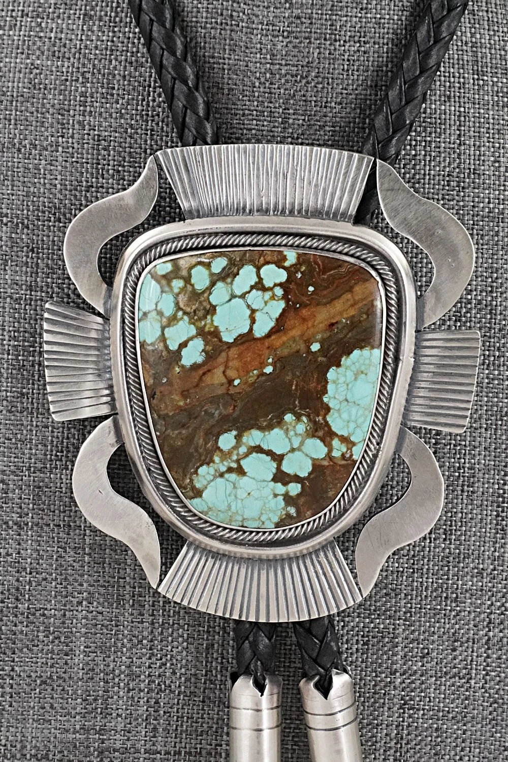 Turquoise & Sterling Silver Bolo Tie - Paul Livingston