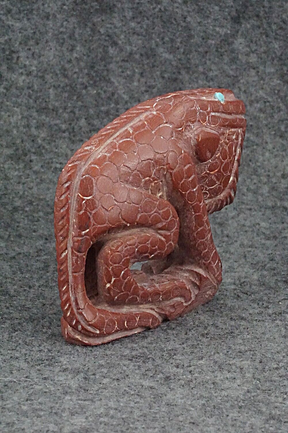 Iguana Zuni Fetish Carving - Carlton Kaamasee