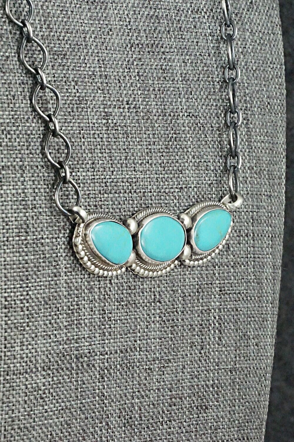 Turquoise & Sterling Silver Necklace - Kathleen Livingston