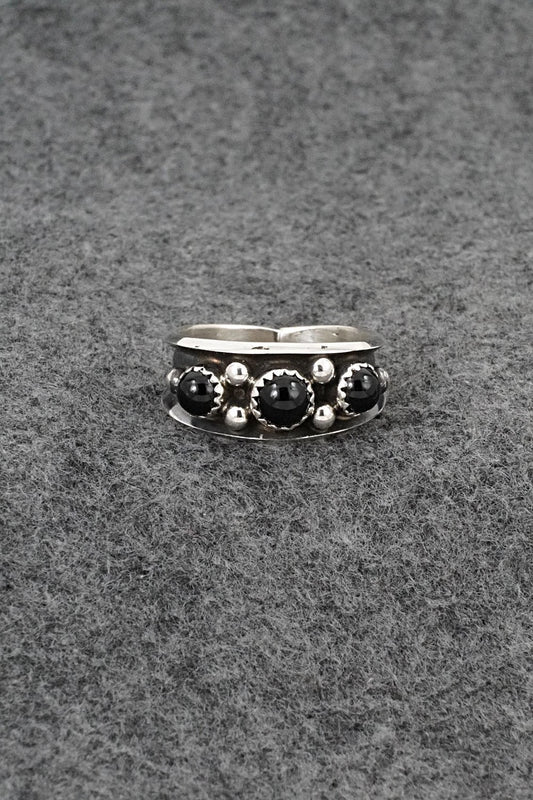 Onyx & Sterling Silver Ring - Paul Largo - Size 11
