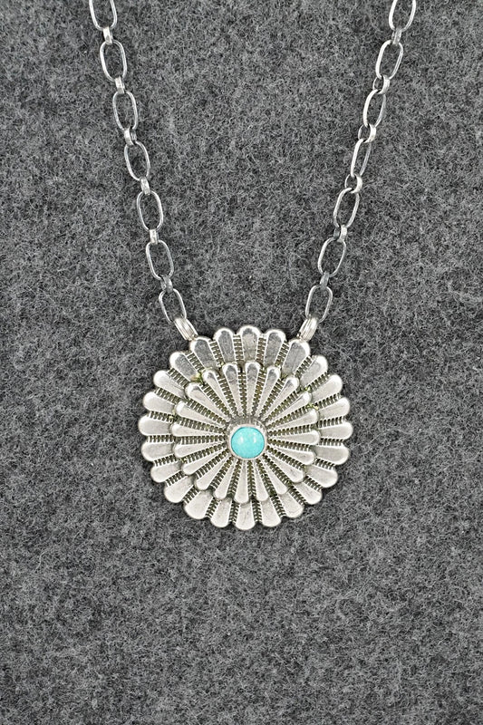 Turquoise & Sterling Silver Necklace - Sheldon Mariano