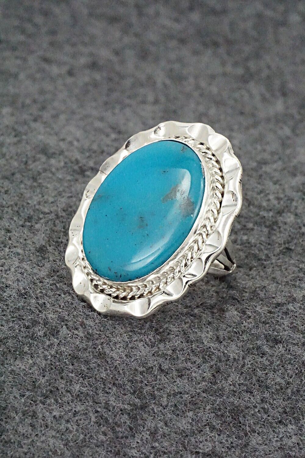 Turquoise & Sterling Silver Ring - Samuel Yellowhair - Size 6