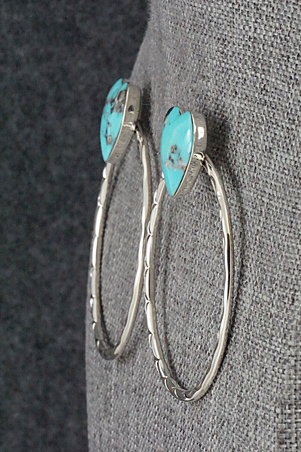 Turquoise & Sterling Silver Earrings - Sarah Yazzie