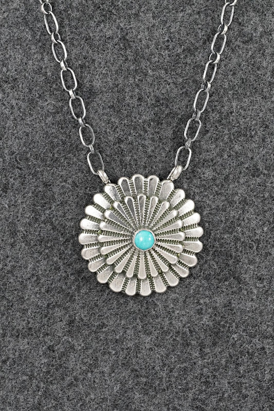 Turquoise & Sterling Silver Necklace - Sheldon Mariano