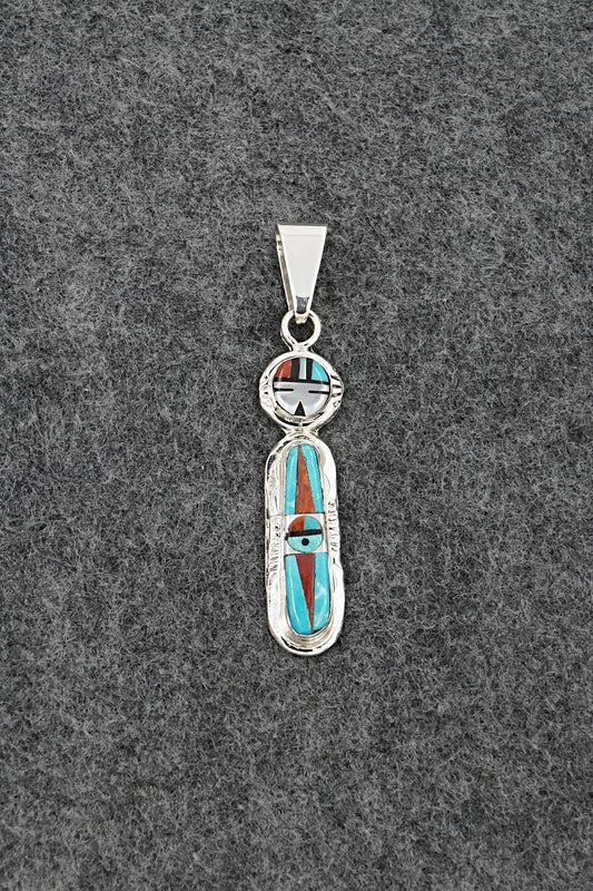 Multi Stone & Sterling Silver Pendant - Rayland Edaakie