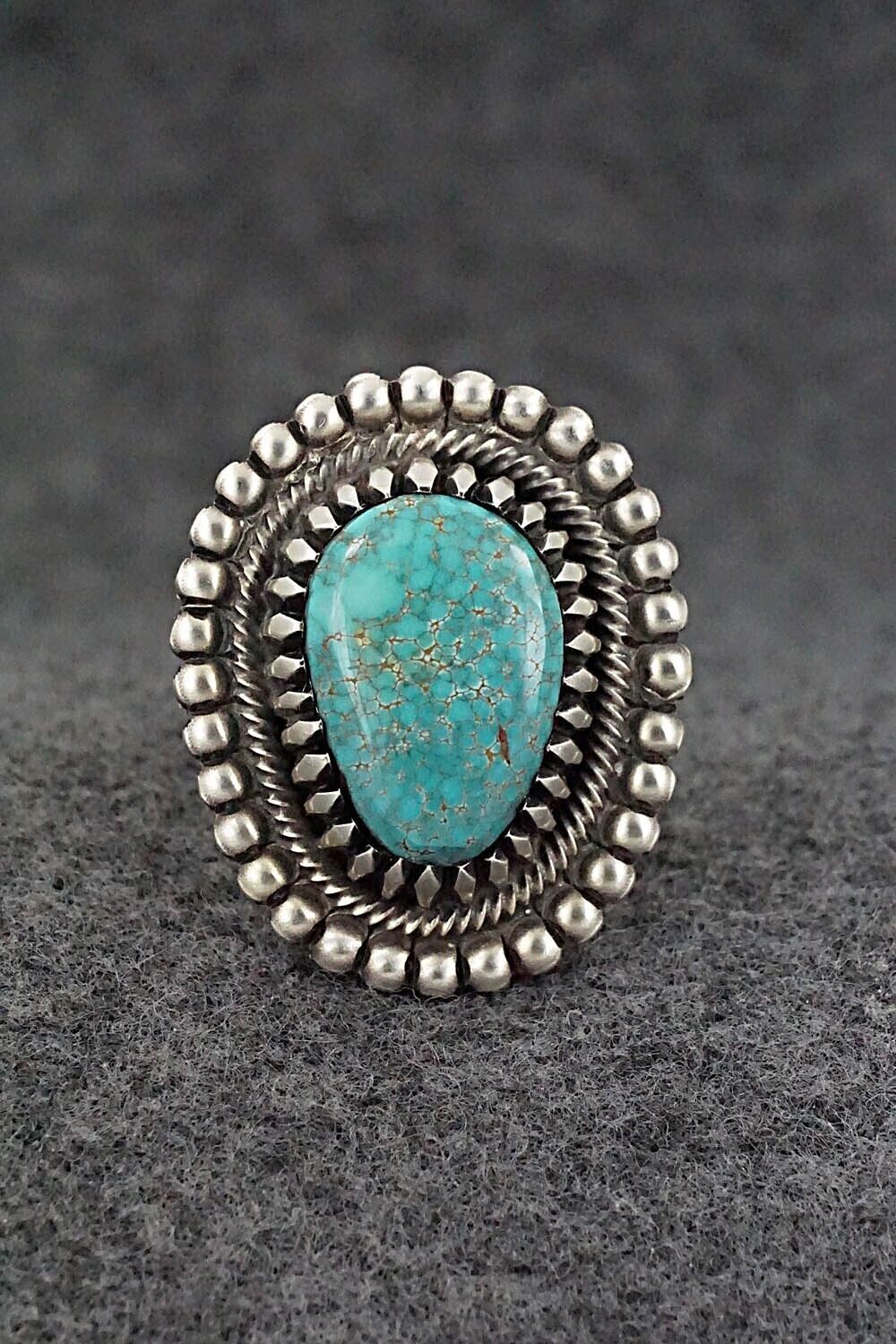Turquoise & Sterling Silver Ring - Calvin Martinez - Size 8