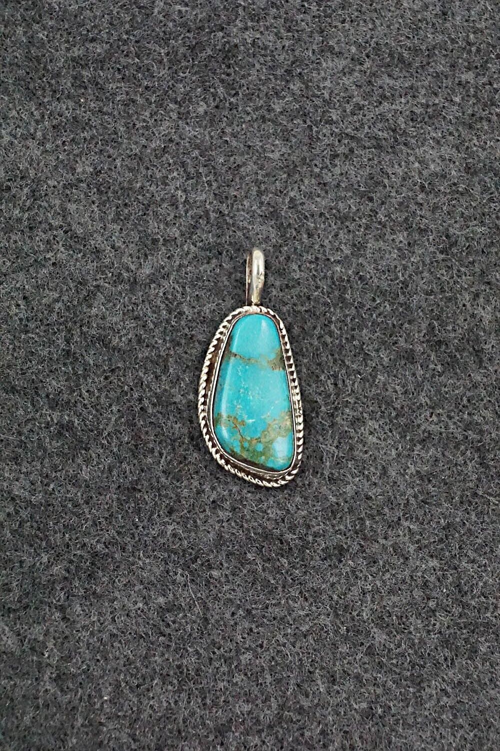 Turquoise & Sterling Silver Pendant - Ernest Hawthorne