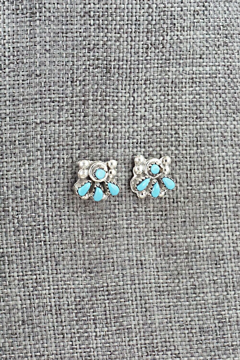 Turquoise & Sterling Silver Earrings - Alice Mutte