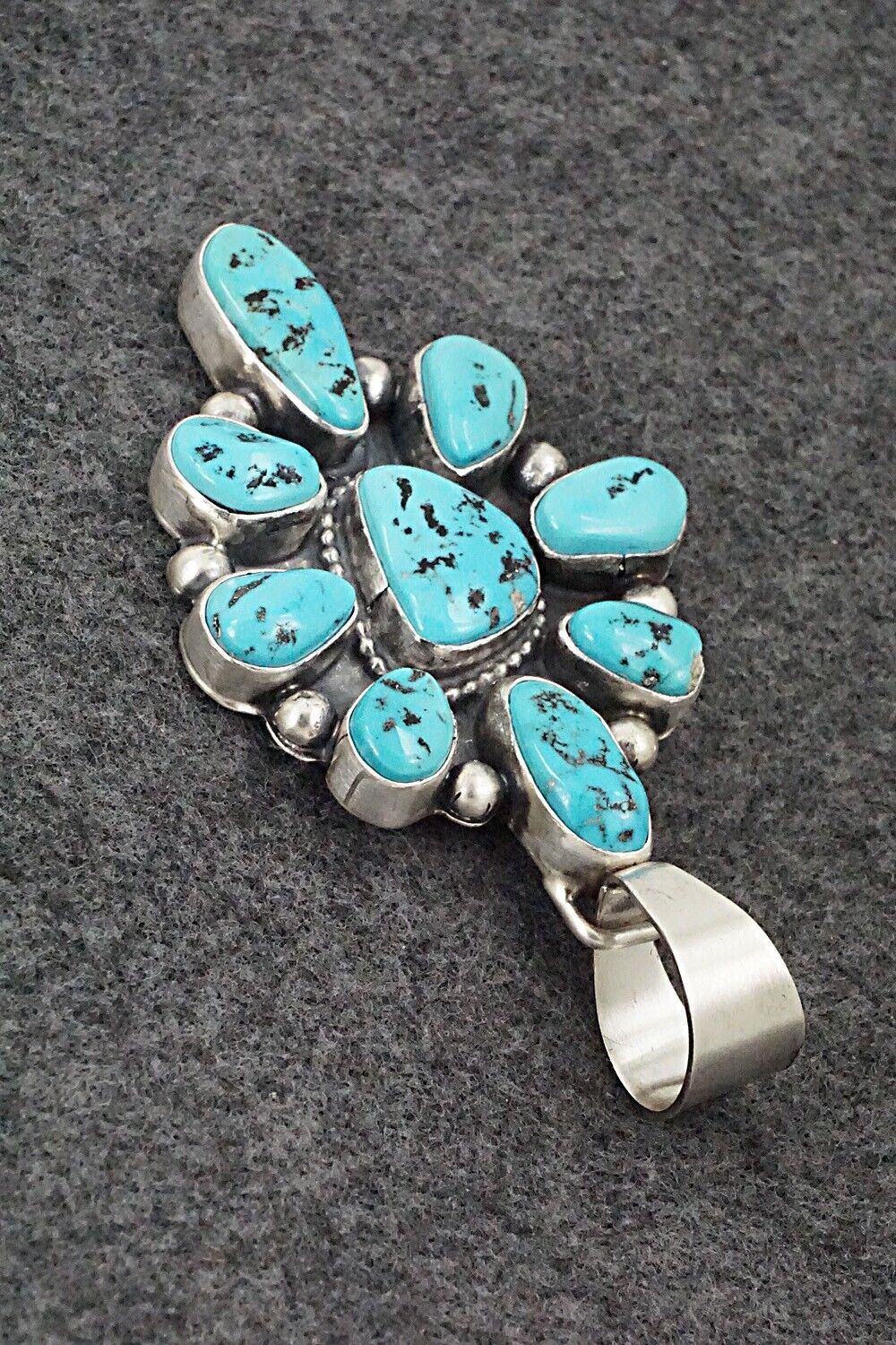 Turquoise & Sterling Silver Pendant - Bobby Johnson