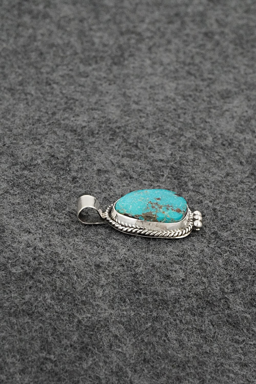 Turquoise & Sterling Silver Pendant - Rena Begay