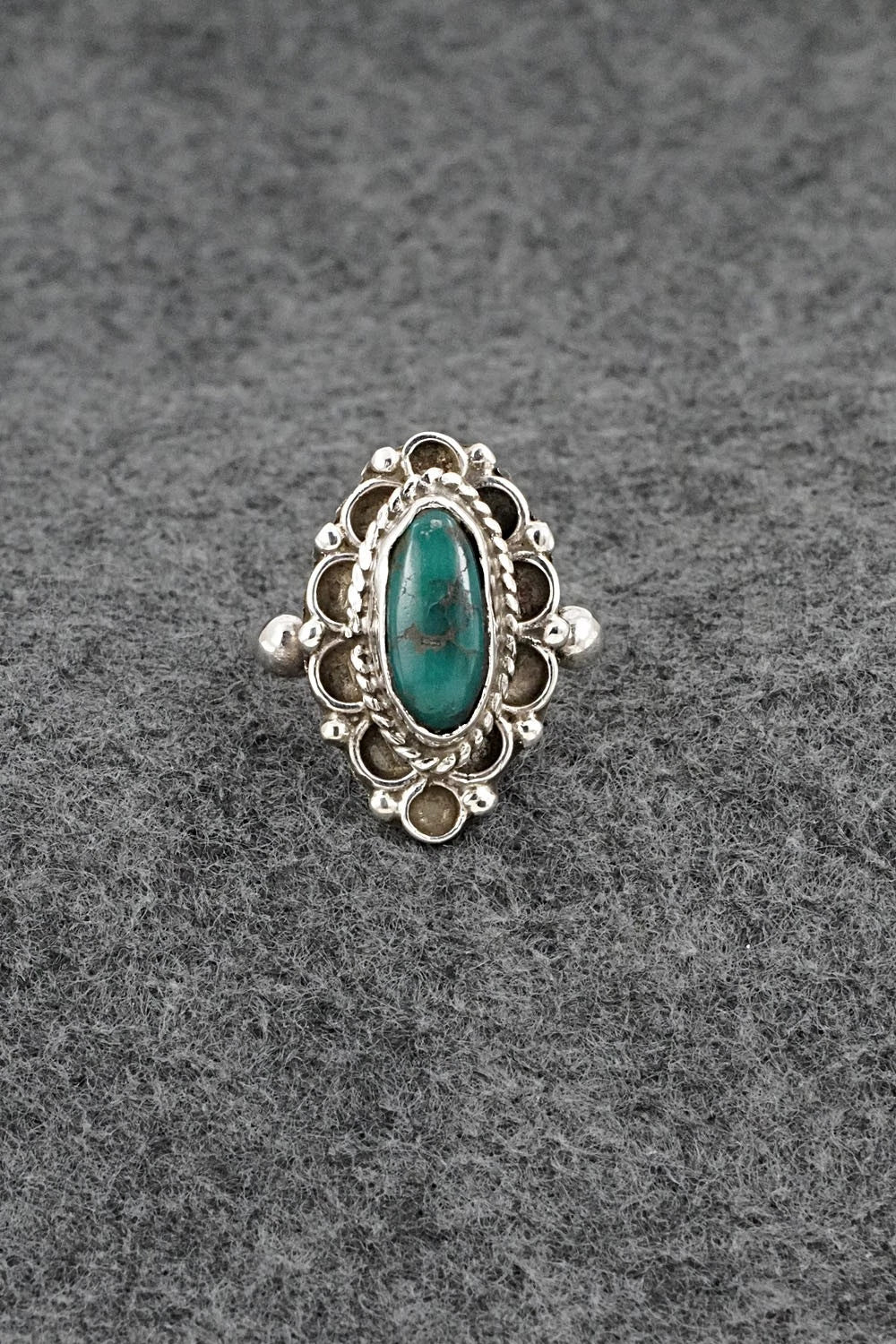 Turquoise & Sterling Silver Ring - Priscilla Reeder - Size 8