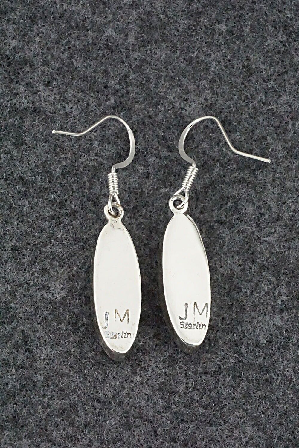 Turquoise & Sterling Silver Inlay Earrings - James Manygoats