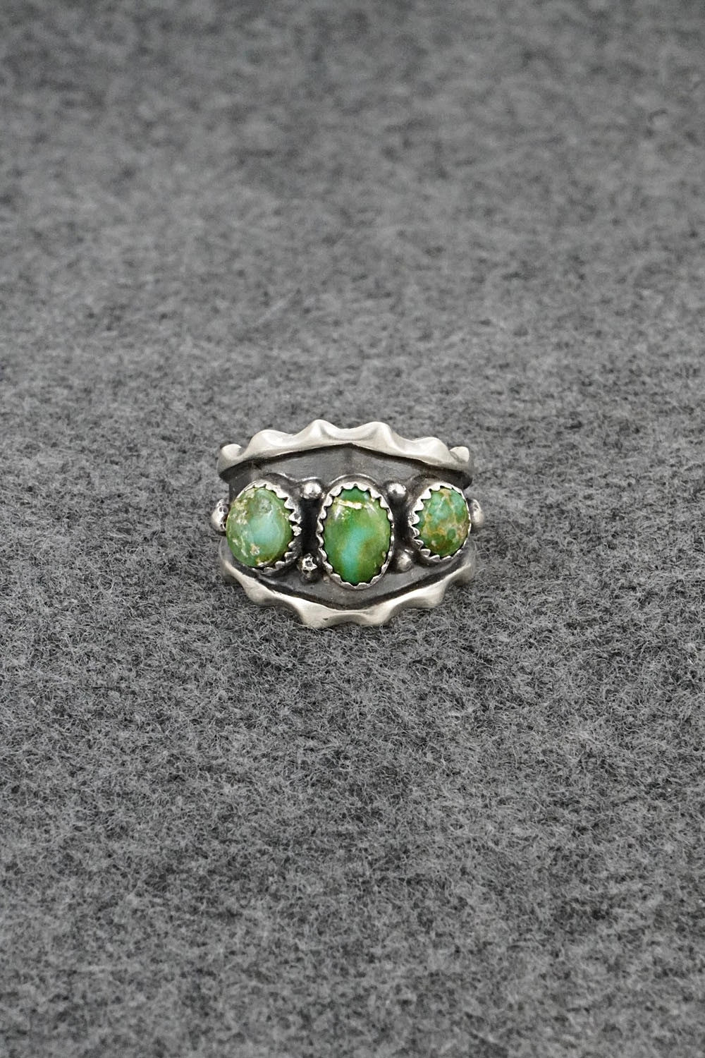 Turquoise & Sterling Silver Ring - Genevieve Francisco - Size 9.75