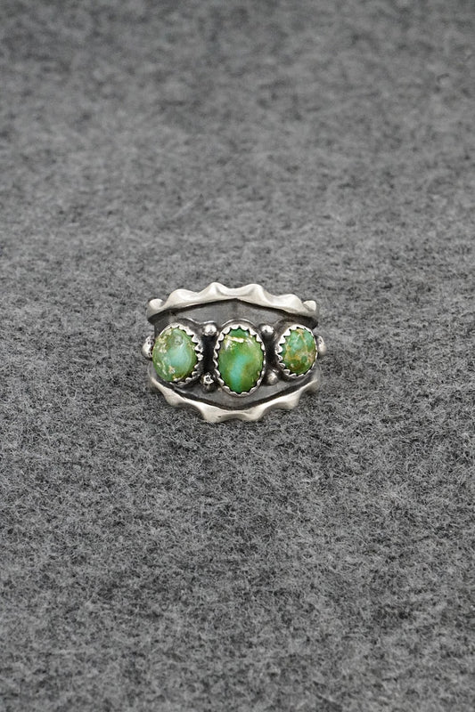 Turquoise & Sterling Silver Ring - Genevieve Francisco - Size 9.75