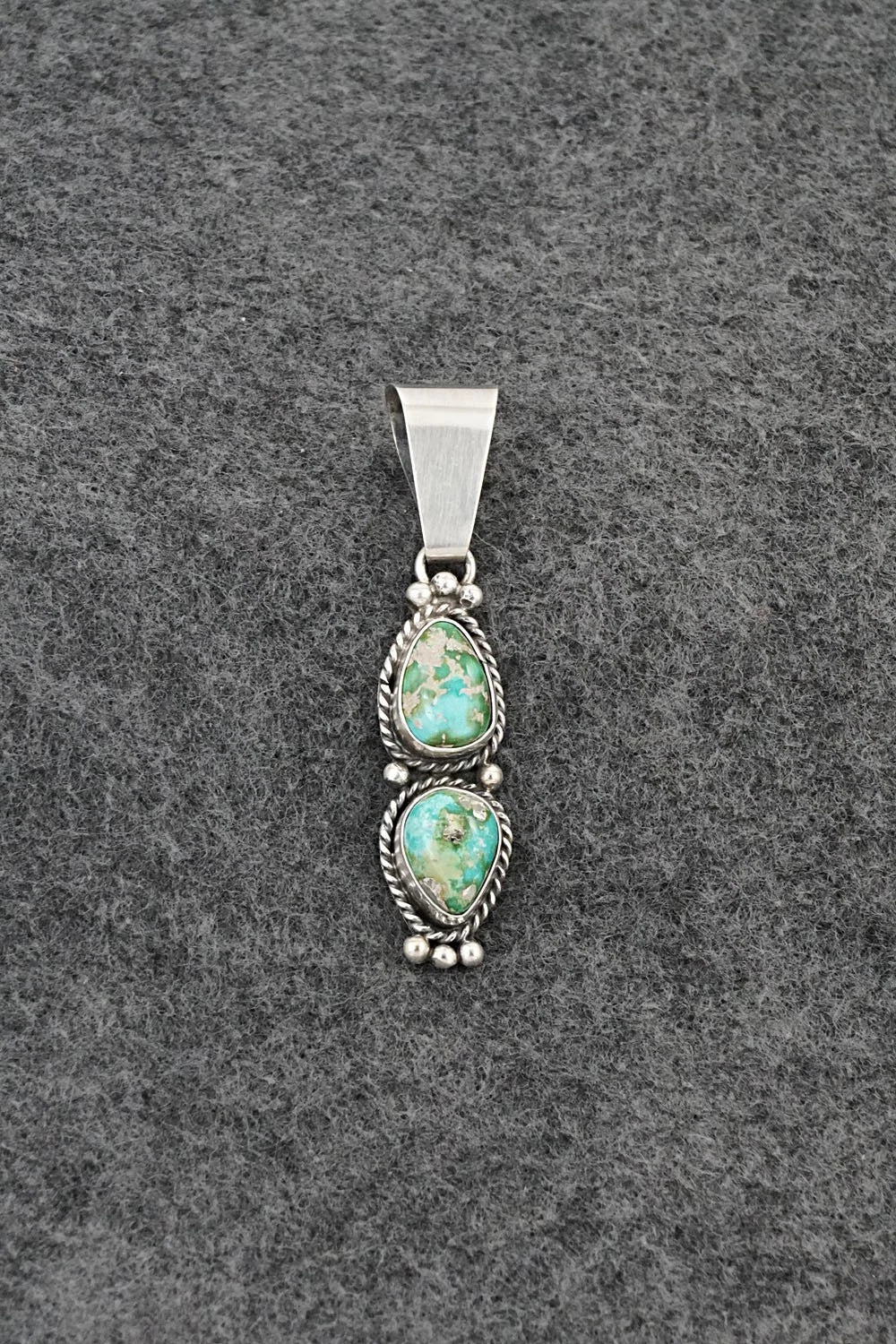 Turquoise & Sterling Silver Pendant - Rena Begay