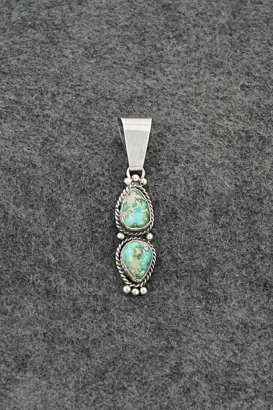 Turquoise & Sterling Silver Pendant - Rena Begay