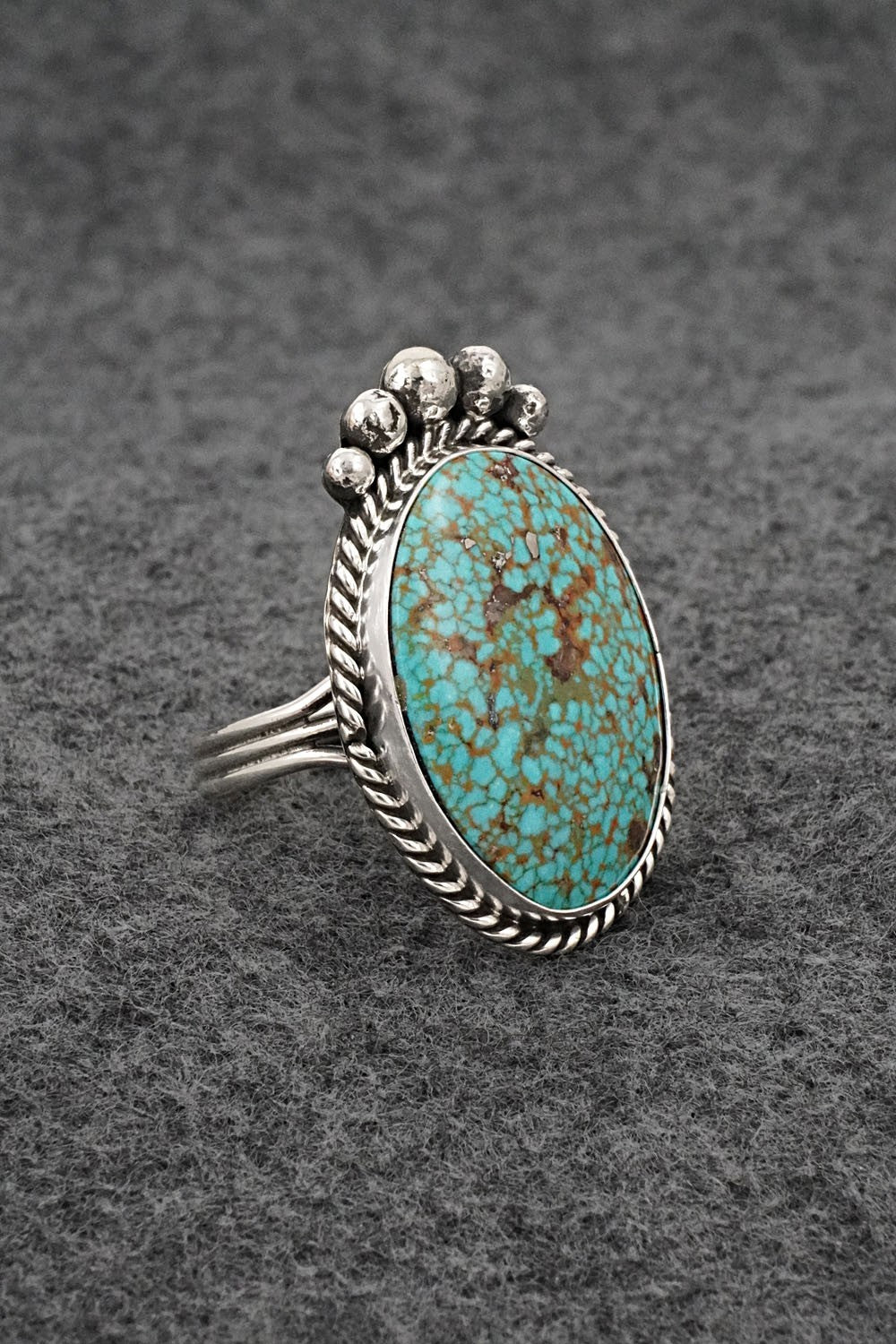 Turquoise & Sterling Silver Ring - Rena Begay - Size 8