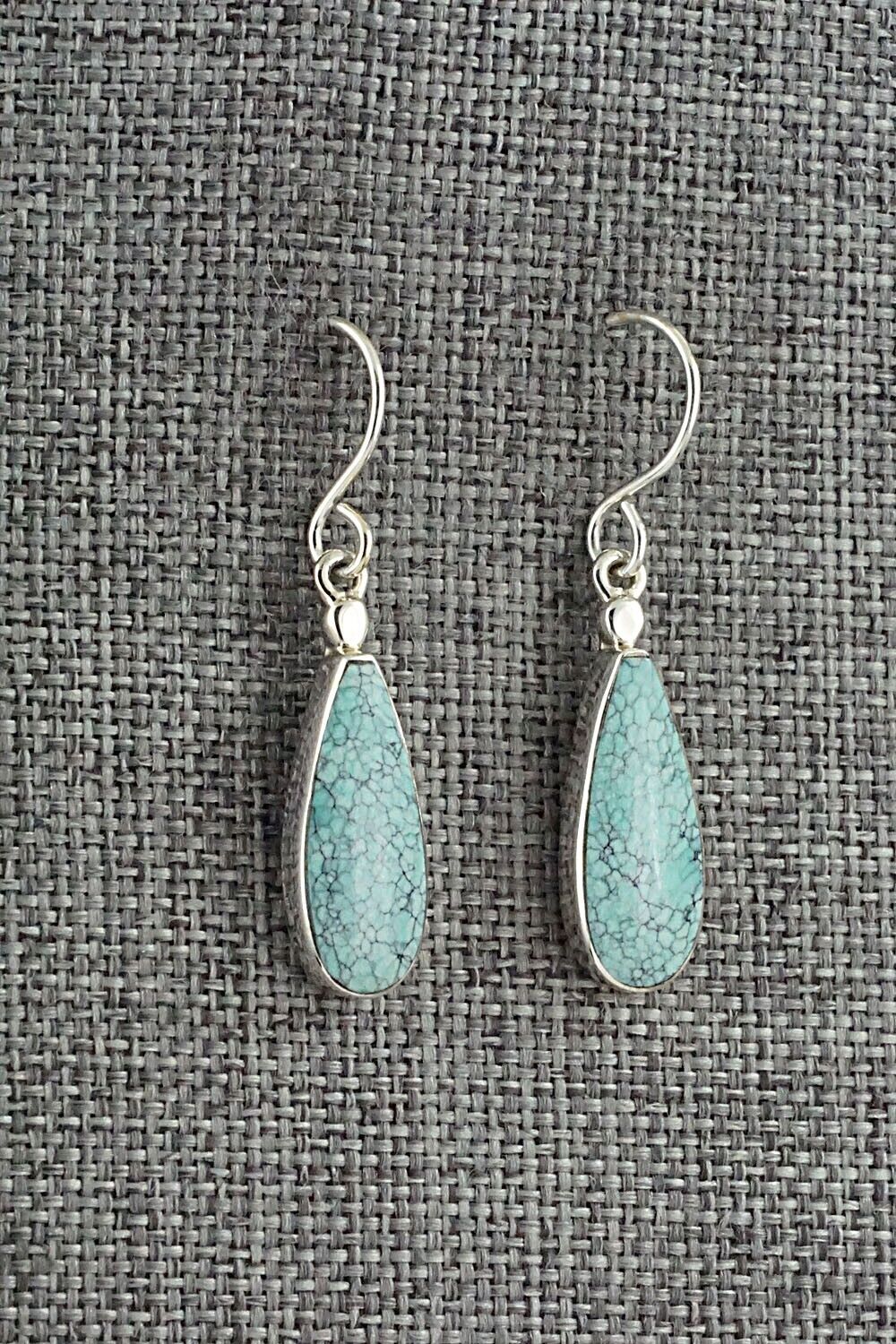Turquoise & Sterling Silver Earrings - Kenneth Bitsie