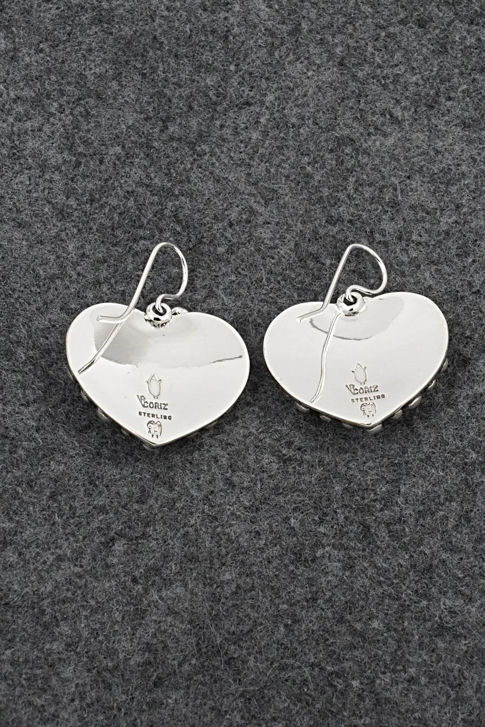 Coral & Sterling Silver Earrings - Raymond Coriz