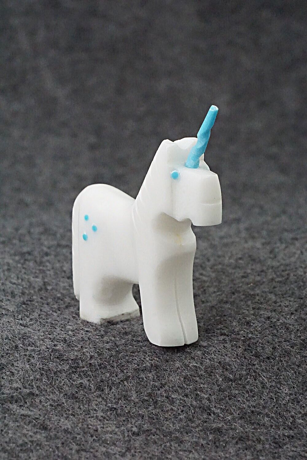 Unicorn Horse Zuni Fetish Carving - Todd Etsate