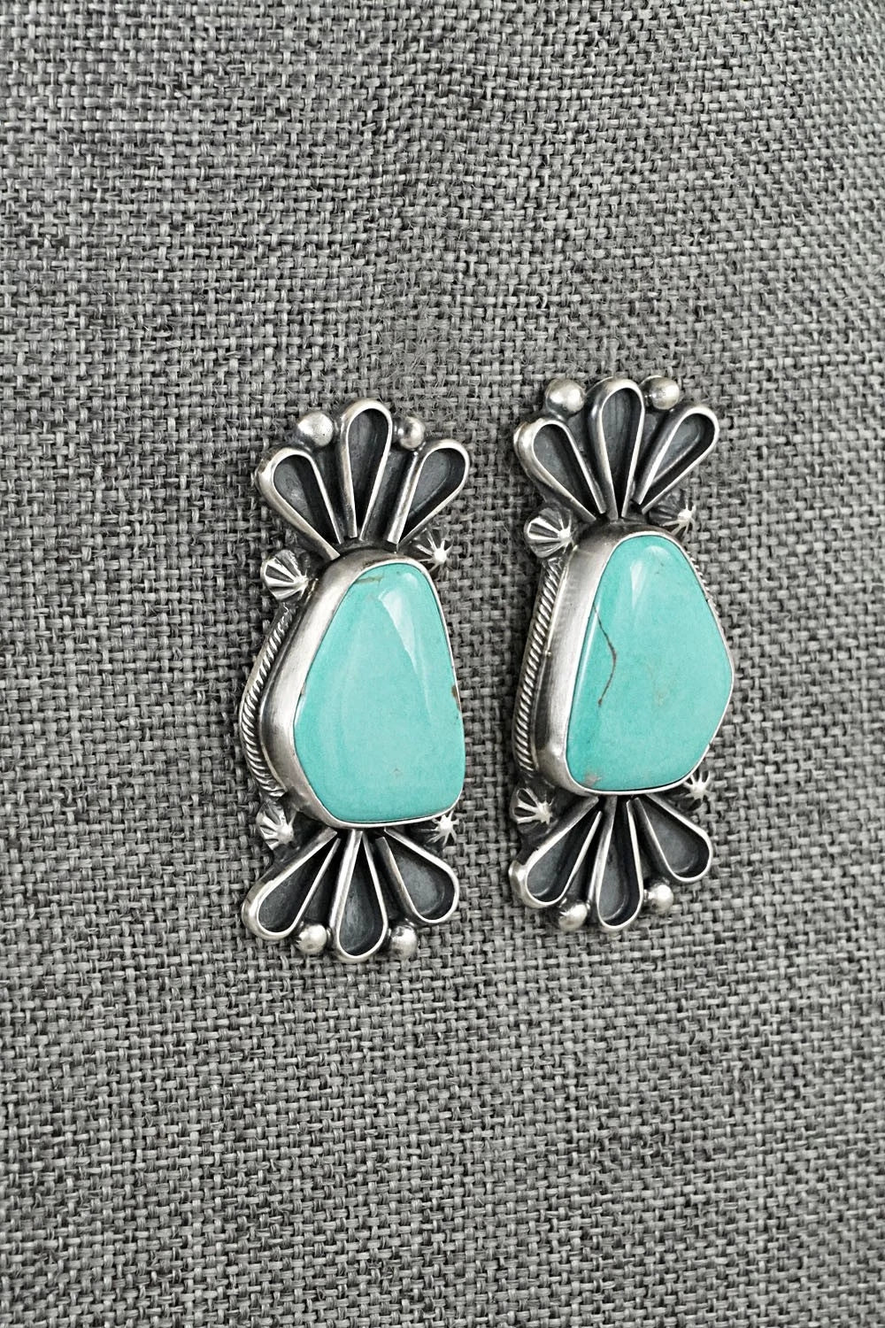 Turquoise & Sterling Silver Earrings - Bobby Johnson