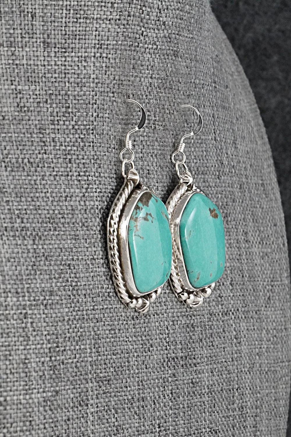 Turquoise & Sterling Silver Earrings - Rena Shelly