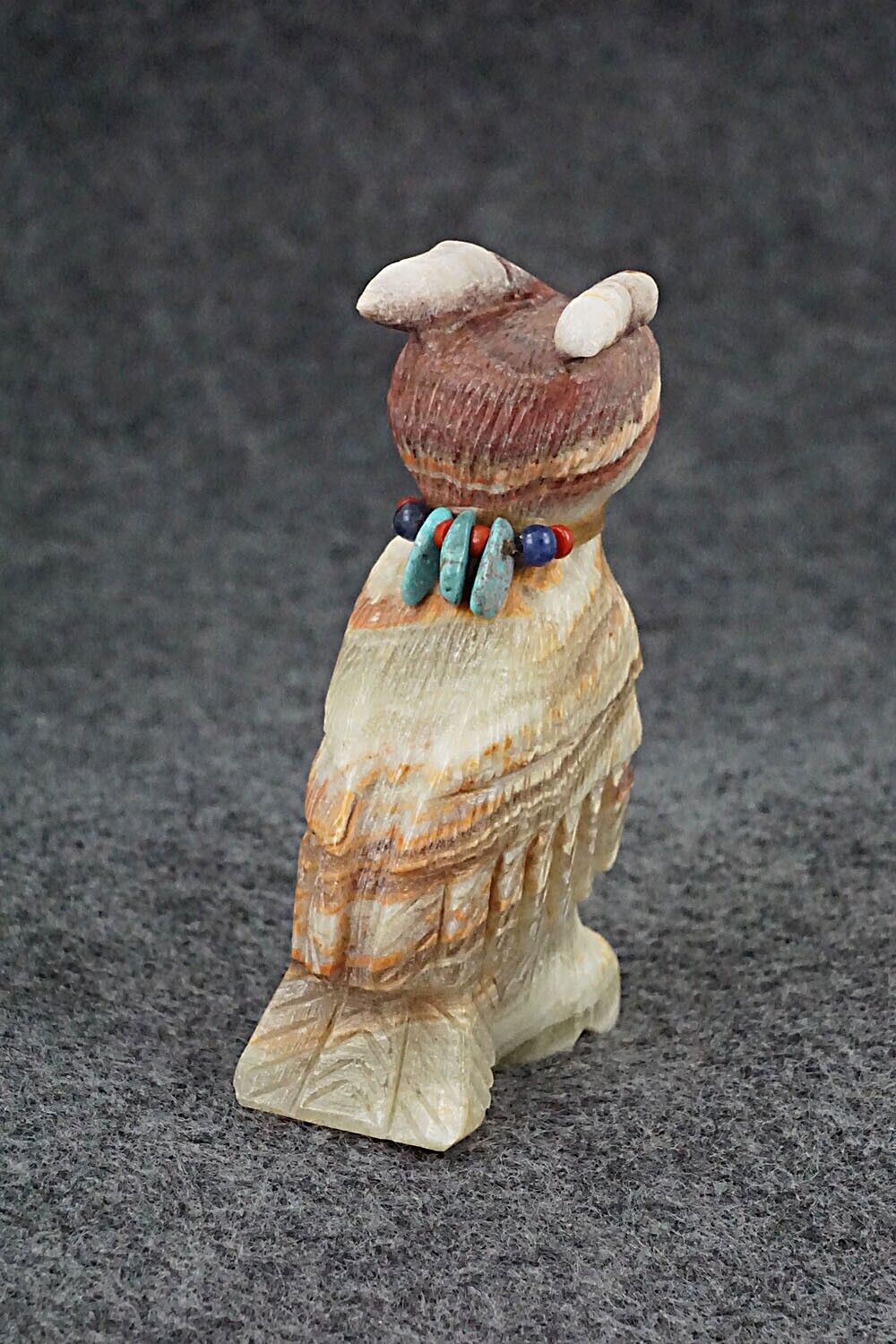 Horned Owl Zuni Fetish Carving - Douglas Martza
