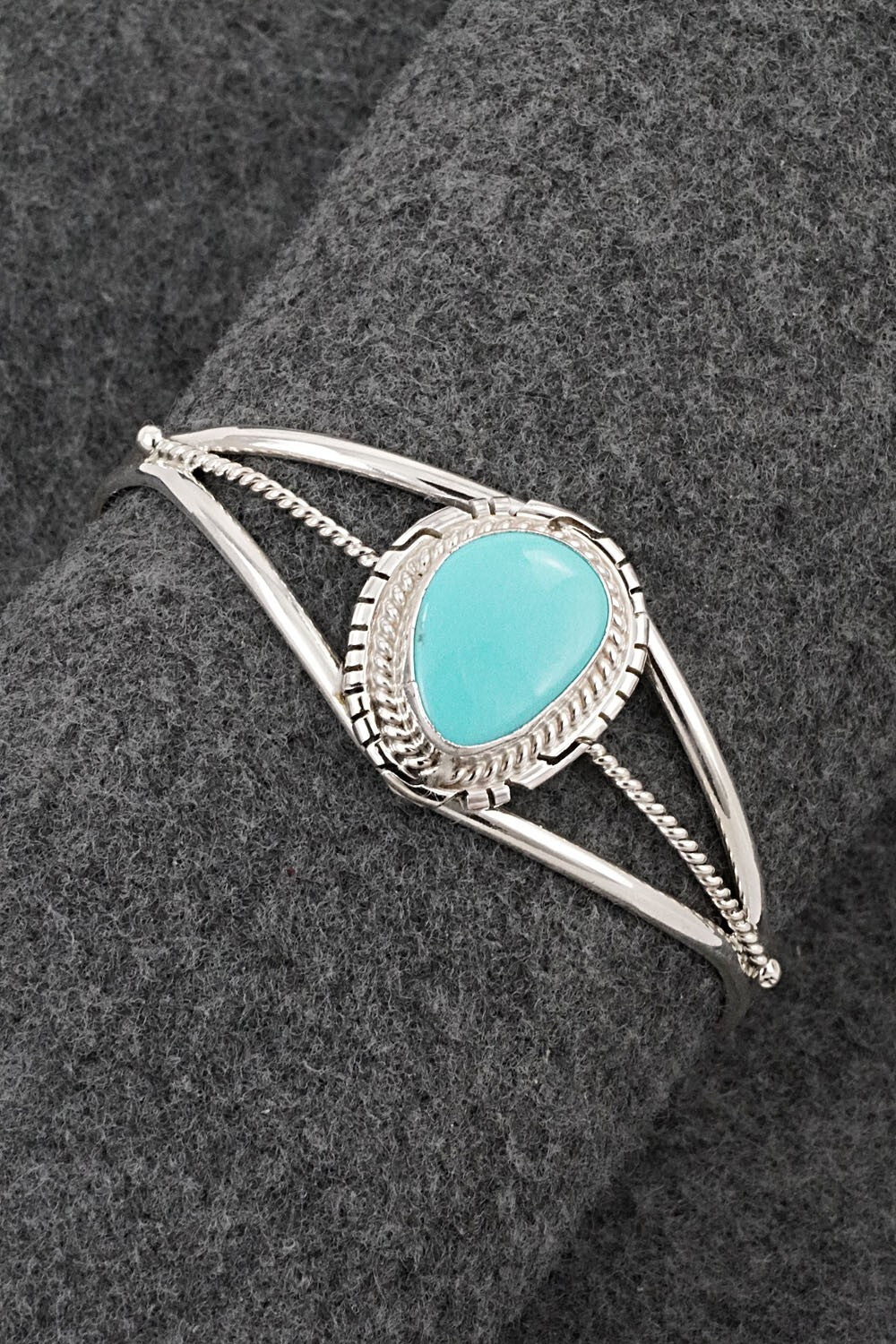 Turquoise & Sterling Silver Bracelet - Peggy Skeets