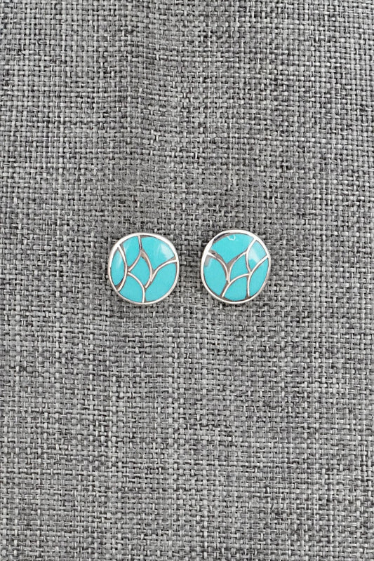 Turquoise & Sterling Silver Earrings - Orena Leekya