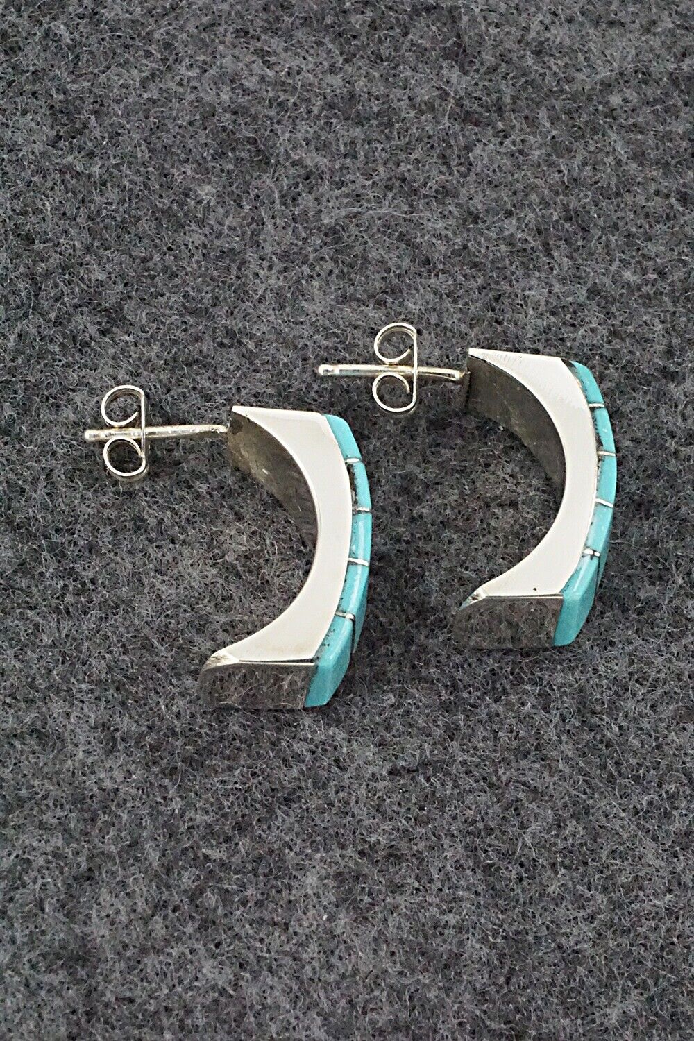 Turquoise & Sterling Silver Earrings - Lloyd Kanesta