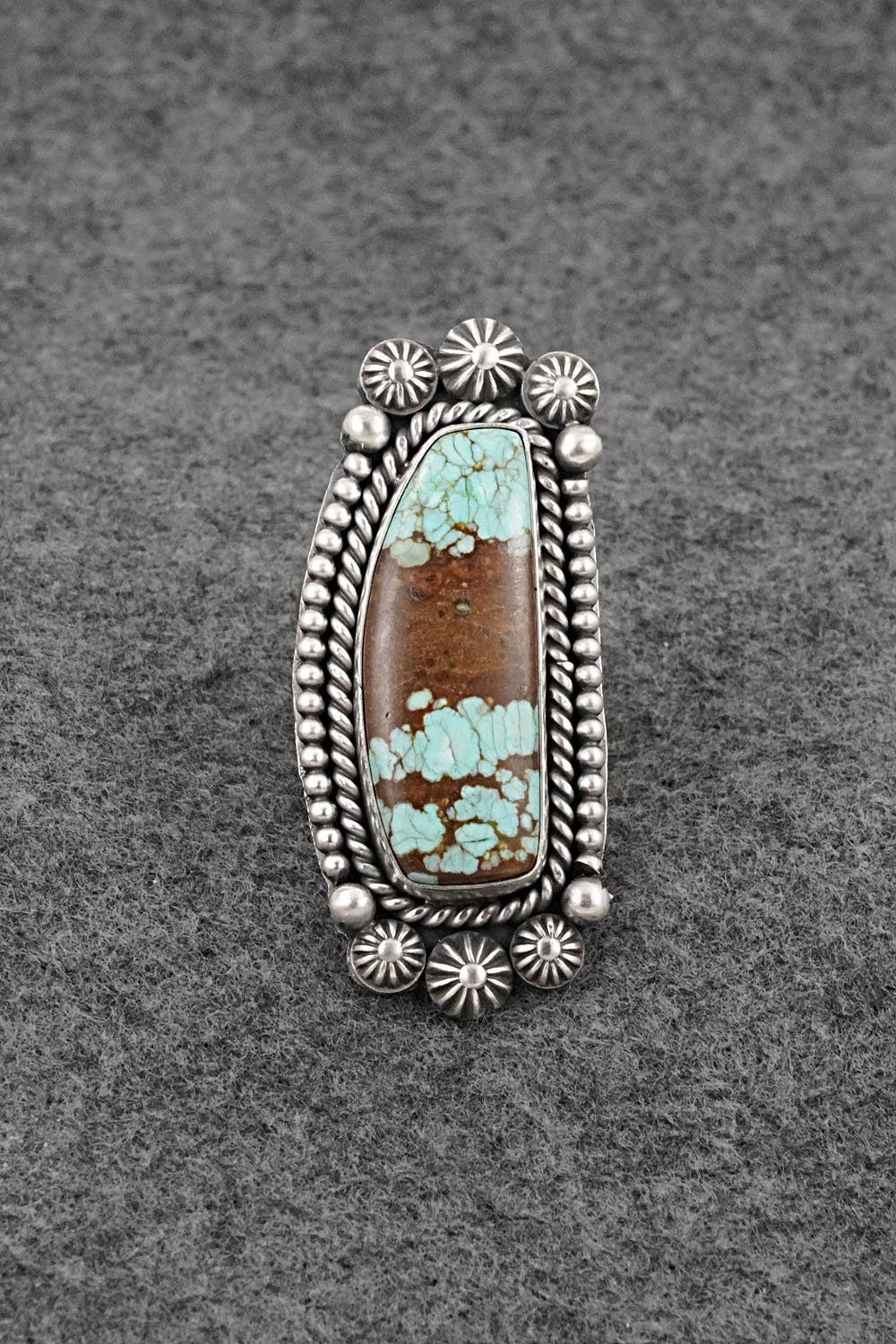 Turquoise & Sterling Silver Ring - Michael Calladitto - Size 9