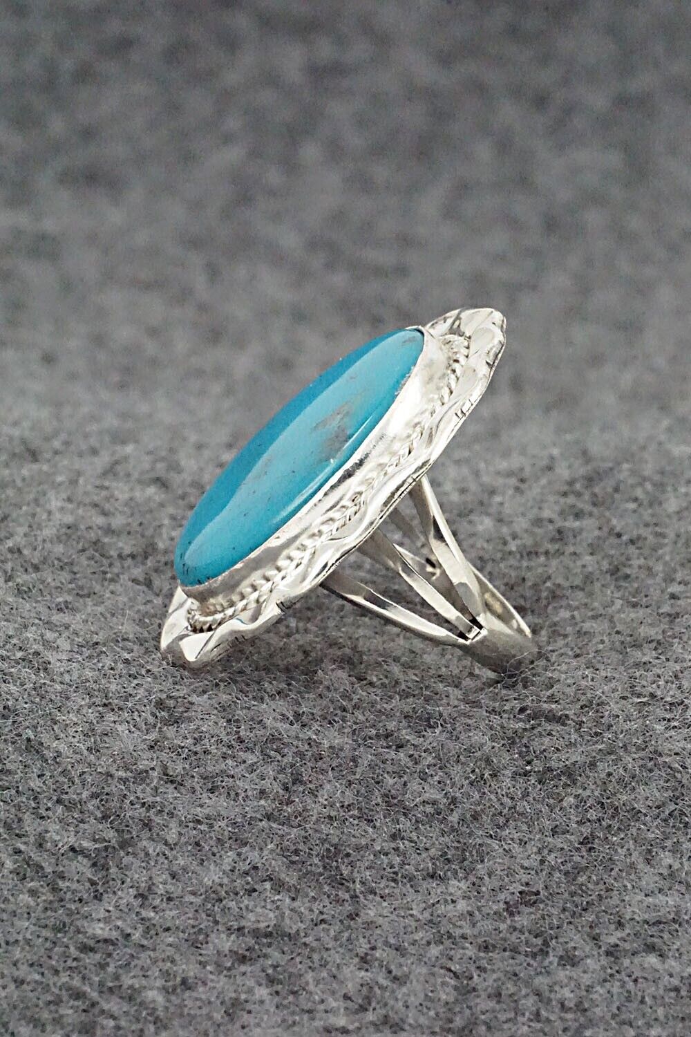 Turquoise & Sterling Silver Ring - Samuel Yellowhair - Size 6