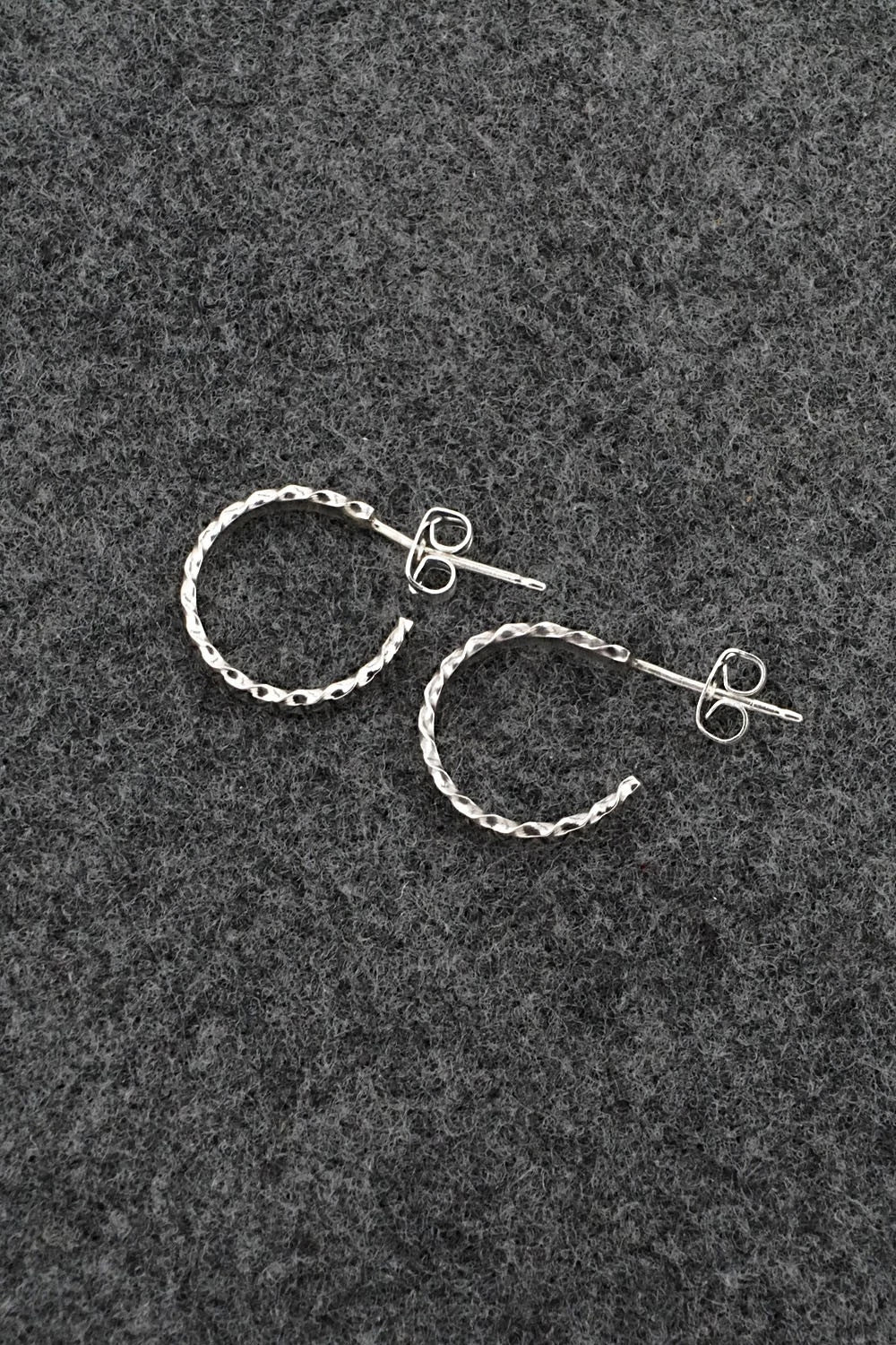 Sterling Silver Hoop Earrings - Elaine Tahe