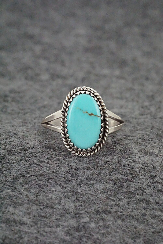 Turquoise & Sterling Silver Ring - Robert Martinez - Size 7.5