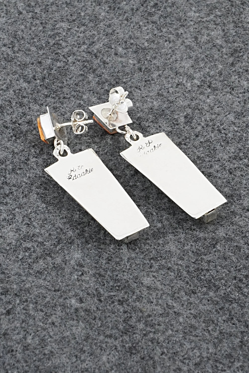 Multi-Stone & Sterling Silver Inlay Earrings - Rayland Edaakie