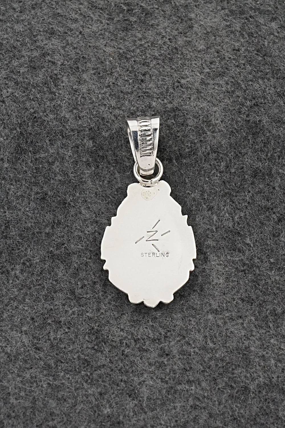 Turquoise & Sterling Silver Pendant - Kenny Lonjose