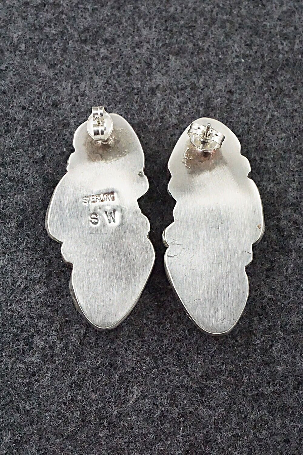 Spiny Oyster & Sterling Silver Earrings - Selina Warner