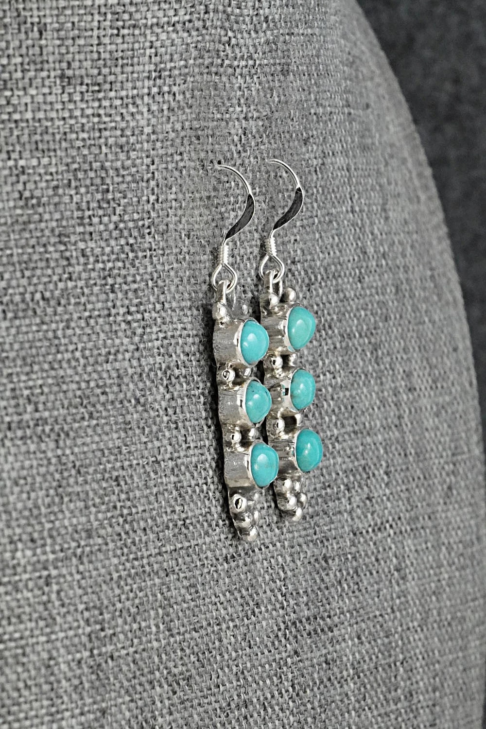 Turquoise & Sterling Silver Earrings - Gary Shorty