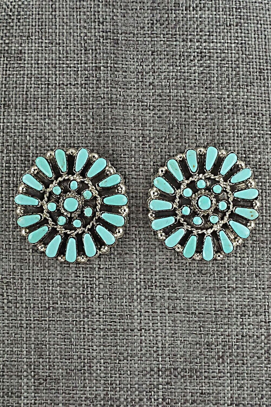 Turquoise & Sterling Silver Earrings - Marcine Stead