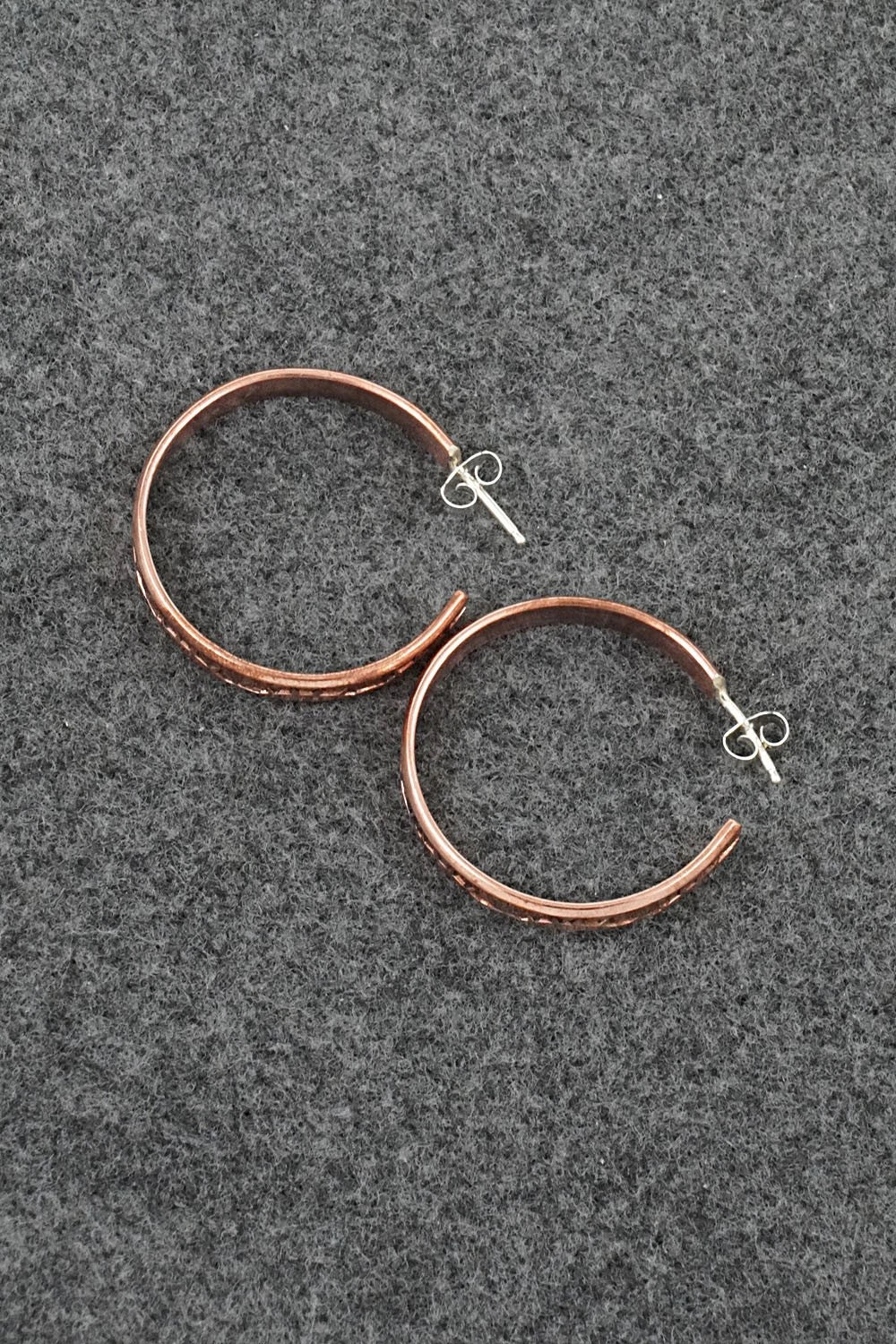 Copper Hoop Earrings - Elaine Tahe