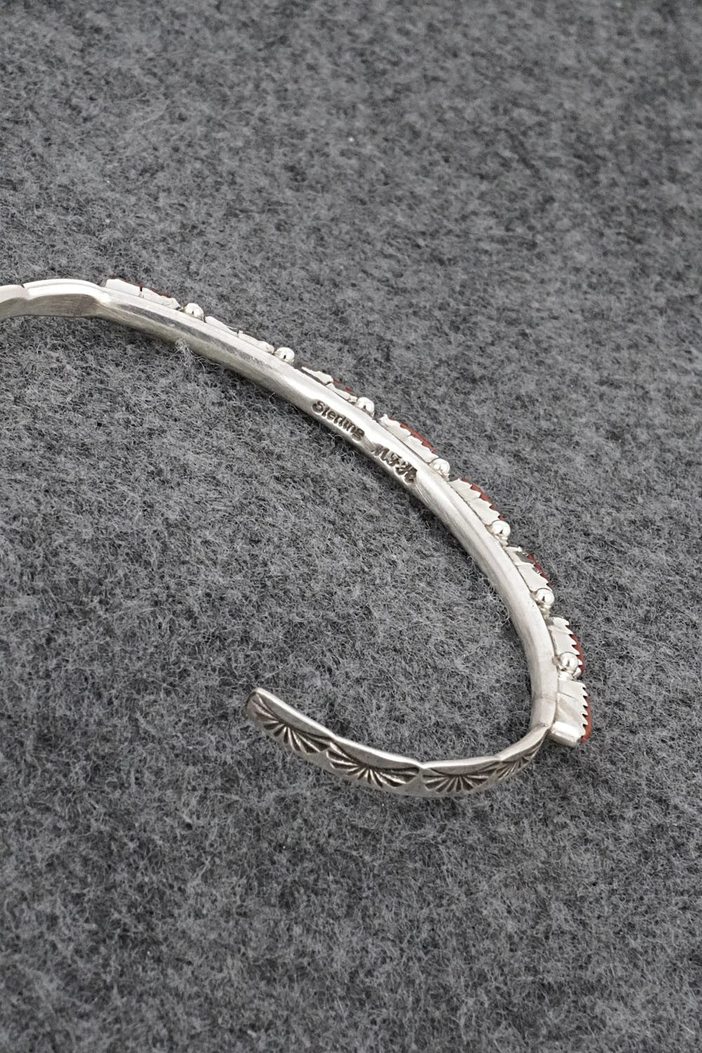 Coral & Sterling Silver Bracelet - Murray Hannaweeka