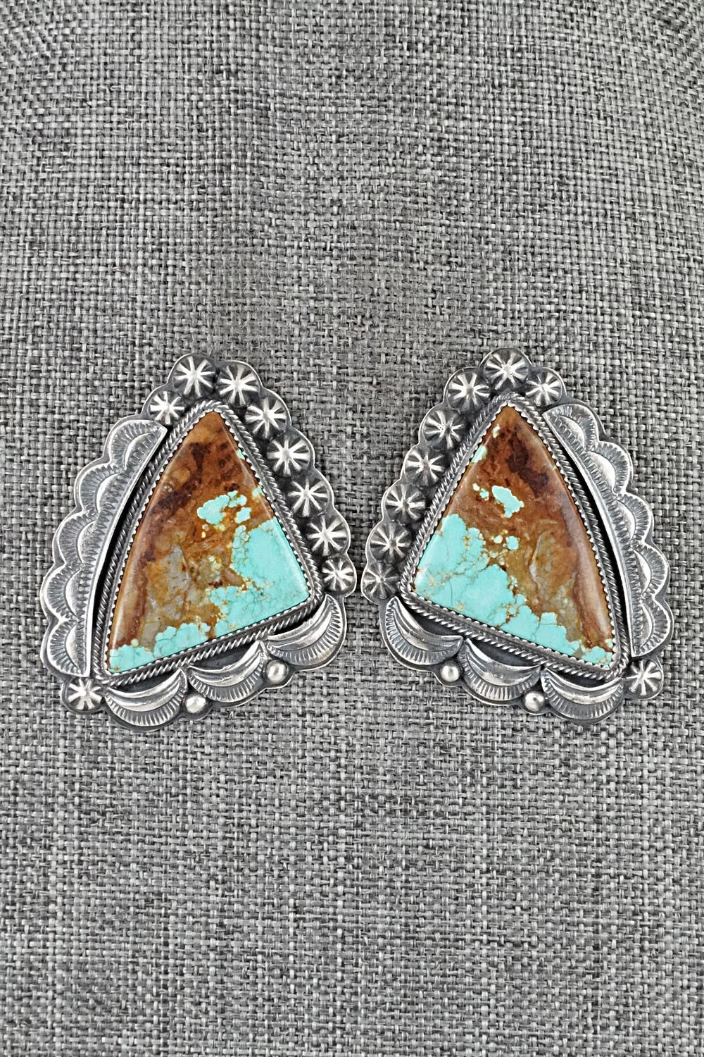Turquoise & Sterling Silver Necklace and Earrings Set - Randy Boyd