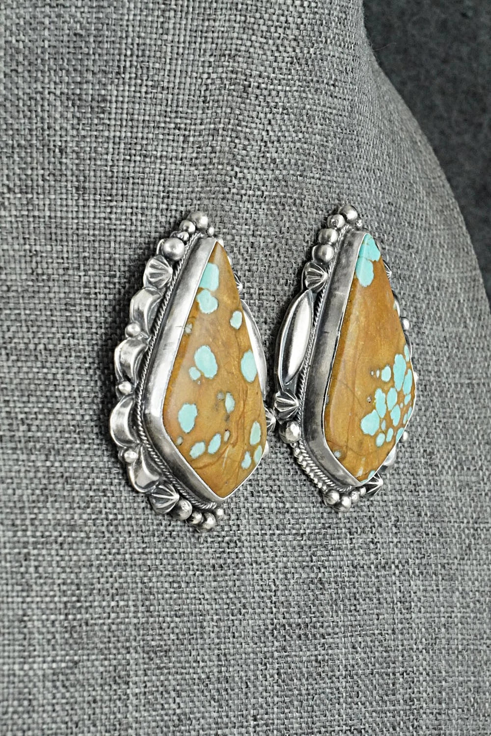 Turquoise & Sterling Silver Necklace and Earrings Set - Bob Becenti