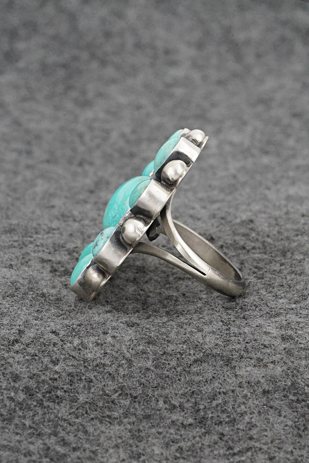 Turquoise & Sterling Silver Ring - Kathleen Livingston - Size Adjustable